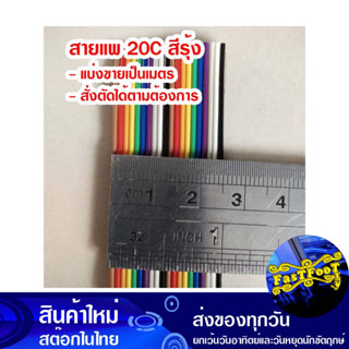 (แบ่งขายเป็นเมตร) สายแพ 20C สีรุ้ง Ribbon Flat Cable Rainbow