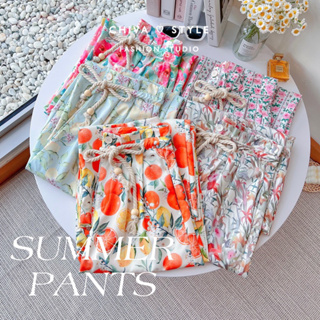 -𝐂𝐡𝐢𝐯𝐚- พร้อมส่ง‼️ New Summer pants | กางเกงขายาวพิมพ์ลาย (มีกระเป๋าข้าง)