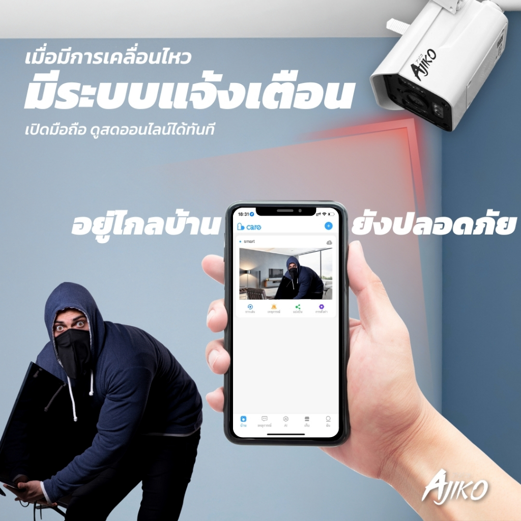 ajiko-care-wifi-กล้องวงจรปิดไร้สายภายนอก-ip-1080p-fhd-ดูผ่านมือถือ-อินฟราเรดชัดในที่มืด