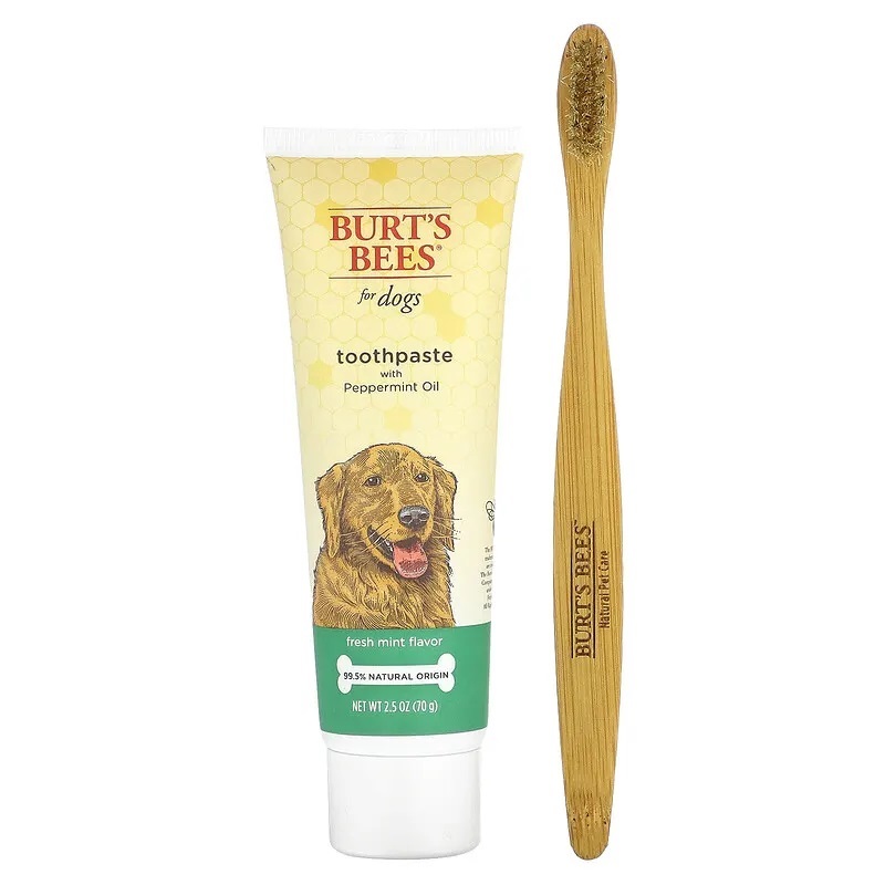 พร้อมส่ง ของแท้ Burt's Bees For Dogs Oral Care 2 Piece Kit (Toothbrush & Toothpaste) Shopee