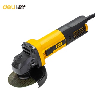 Deli เครื่องเจียร์ไฟฟ้า เครื่องเจียร์ 750W พร้อมด้ามจับและฝาครอบป้องกัน Angle Grinder