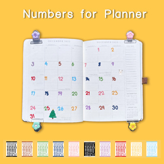 Cea | sticker Numbers in ตัวเลข วันที่ ครบ 31 วัน หลากสี สติกเกอร์ไดคัท กันน้ำ A6