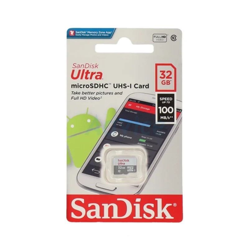 Micro SD Card 32GB SANDISK Ultra GN3MN (100MB/s,) Shopee Thailand