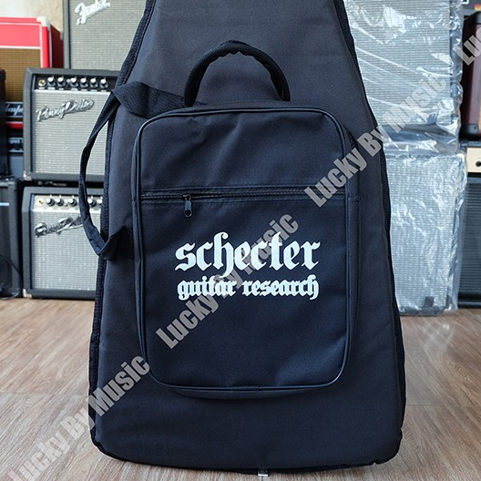 กระเป๋ากีต้าร์ไฟฟ้า-กระเป๋ากีต้าร์-schecter-บุฟองน้ำหนา-มีสายสะพายหลัง-แบบเป้-ปรับความยาวสายได้