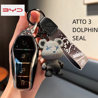 (พร้อมส่ง)เคสกุญแจเหมาะสำหรับ BYD atto 3 dolphin seal พวงกุญแจ เคสป้องกันรอยกุญแจ