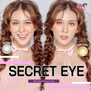 คอนแทคเลนส์ Mini Secret eye/Little Secret eye สีเทา/ตาล Gray/Brown มีค่าสายตาปกติ (0.00) เปลี่ยนแทนทุกเดือน