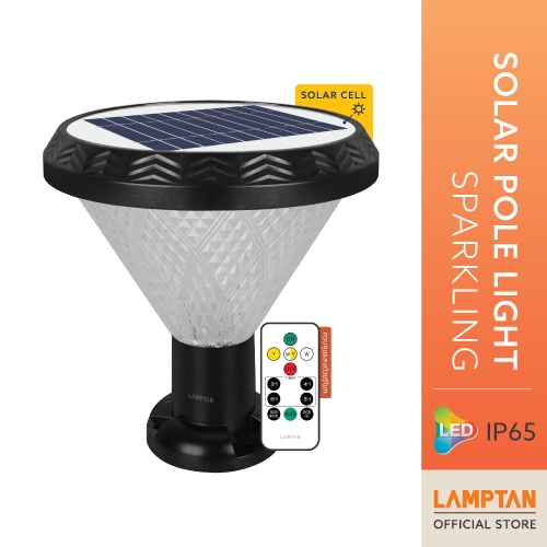 LAMPTAN โคมไฟหัวเสาพลังงานแสงอาทิตย์ LED SOLAR POLE LIGHT MULTI COLOR ...