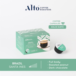 Alto Coffee กาแฟแคปซูล Brazil Santa Ines สำหรับเครื่อง Nescafe Dolce Gusto (10 แคปซูล)