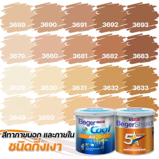 Beger สีส้มอิฐ ไฟว์สตาร์+คูลออลพลัส ขนาด 9L กึ่งเงา สีทาบ้าน เบเยอร์ สีทาบ้านกันร้อน สีบ้านเย็น สีน้ำอะคริลิคแท้