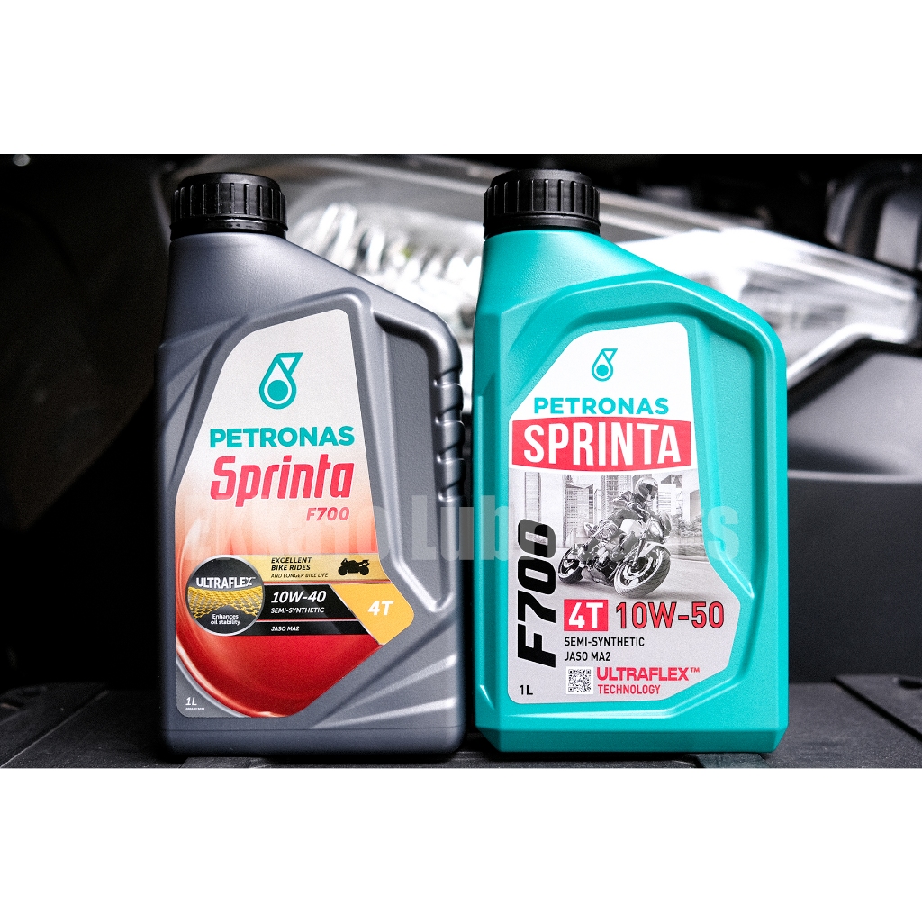 ภาพหน้าปกสินค้า*มาใหม่* Petronas Sprinta F700 4T 10W50/15W50/10W40 ขนาด 1 ลิตร น้ำมันเครื่องกึ่งสังเคราะห์