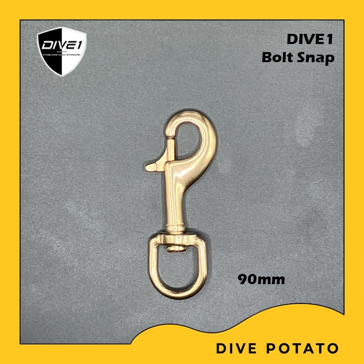 dive1-rose-gold-stainless-steel-bolt-snap-single-snap-90mm-70mm-for-scuba-diving-ตะขอเกี่ยวอุปกรณ์สำหรับการดำน้ำลึก