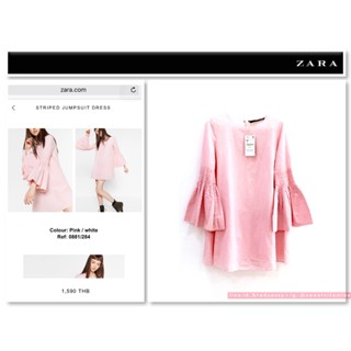 เดรสน่ารักๆ จาก Zara ของแท้ จาก Shop 100% ใหม่ป้ายห้อยเลยคะ ทรงสวย ผ้าดี สีน่ารักมาก