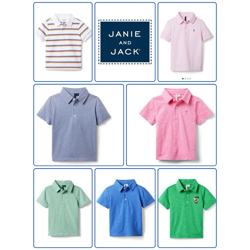 เสื้อยืดคอปก-เด็กผู้ชาย-หญิง-janie-amp-jack-งานแท้-ราคาถูก