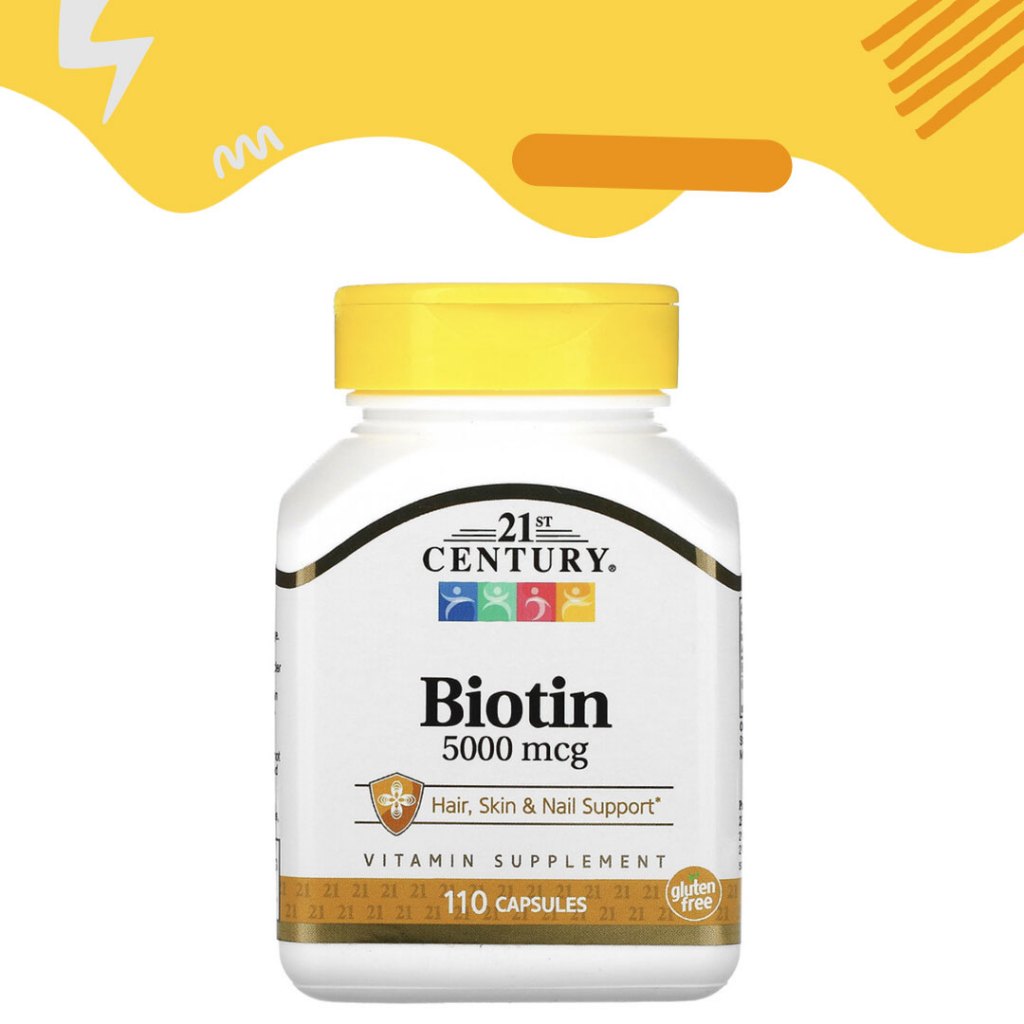 21st Century, Biotin, 5,000 mcg, 110 Capsules | Shopee Thailand