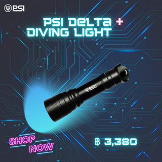 PSI Delta+ Diving Light ไฟฉายส่องใต้น้ำ - ไฟฉายดำน้ำ กันน้ำ - ไฟฉายดำน้ำแม่เหล็ก -1050 lumen - อุปกรณ์ดำน้ำลึก