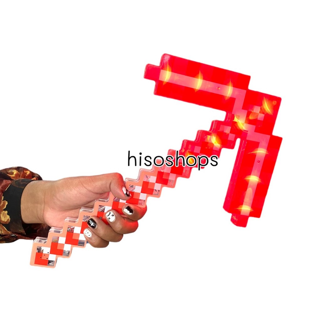 PICKAXE LIGHT MINECRAFT ที่ขุดแร่มายคราฟ ดาบมายคราฟ LED มีเสียงมีไฟ งาน ...