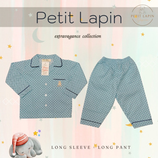 ชุดนอนเด็กชาย แขนยาวขายาว คอเชิ้ต Petit lapin ไซส์ 3A