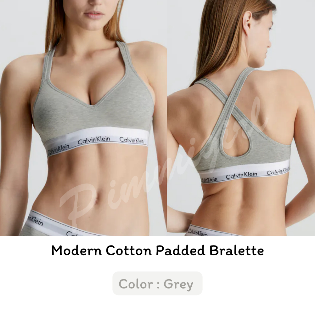 Calvin Klein Modern Cotton Padded Bralette, Graphic Bralette