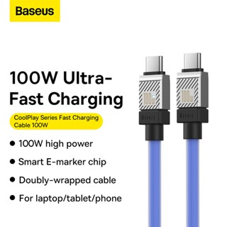 ส่งฟรี❗️ สายชาร์จ Baseus Cool Series สายชาร์จ Type C to C 100W สายชาร์จเร็ว Fast Charge สำหรับไอโฟน Samsung ซัมซุง