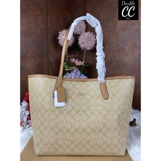 (แท้ 💯%‼ from Factory) CITY TOTE IN SIGNATURE CANVAS (5696) ไม่มีป้ายราคาสีขาว