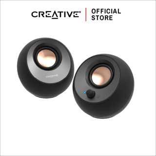 CREATIVE Pebble V3 (Black-สีดำ) Bluetooth Speaker ลำโพงสไตล์มินิมอล รองรับ USB-C ลำโพงบูลทูธไร้สายแบบ 2.0