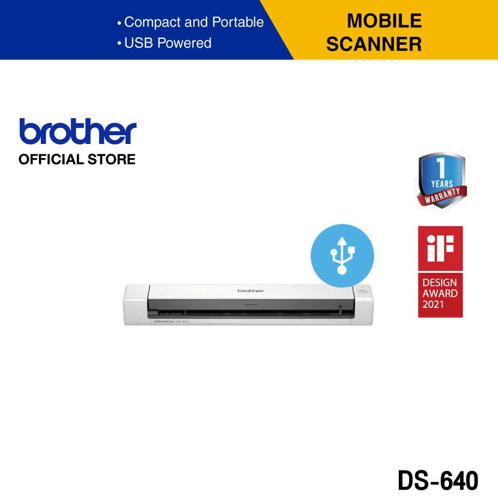 brother-ds-640-เครื่องสแกนเอกสารแบบพกพา-ประกันจะมีผลภายใน15วัน-หลังจากที่ได้รับสินค้า