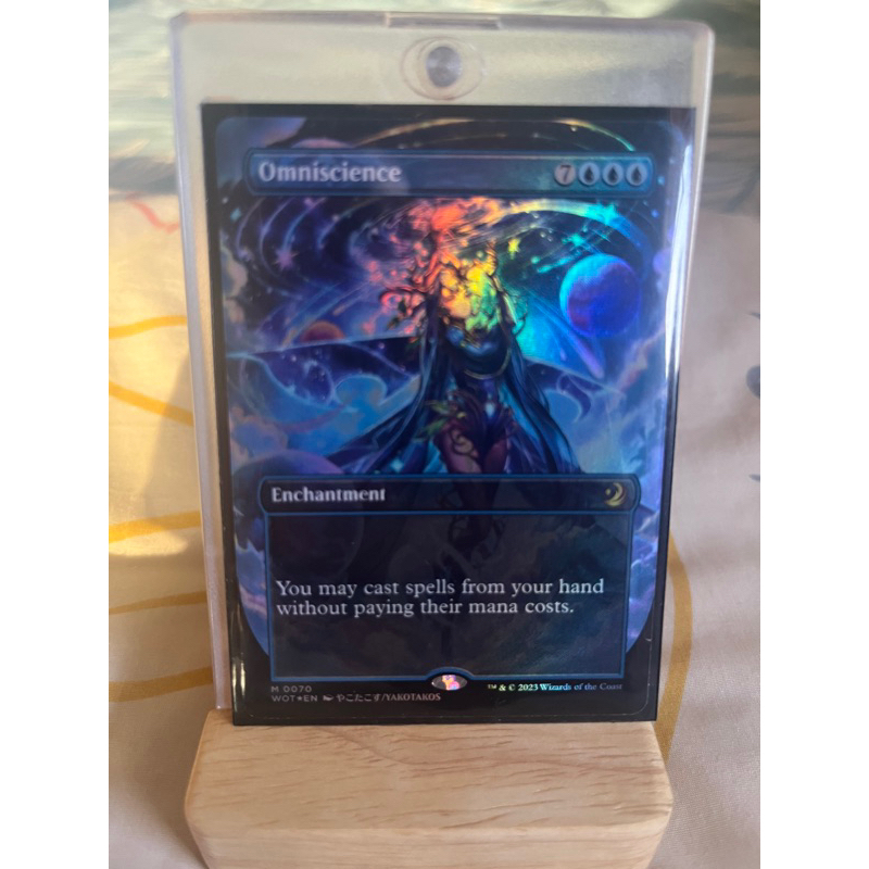 การ์ด MTG Omniscience Foil Confetti Blue Magic the gathering EDH รุ่น