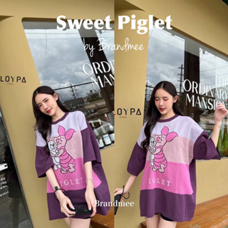 ✅พร้อมส่ง💢เสื้อไหมพรมoversize งานป้าย 🍯🎀pigletม่วง