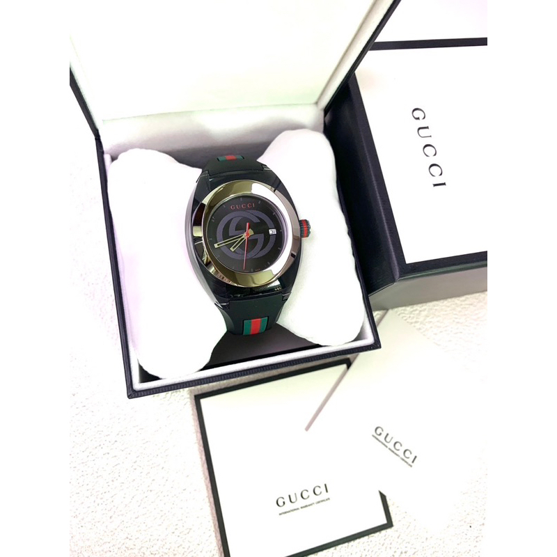 Gucci Sync Dial Silicone Watch 45mm | Shopee Thailand