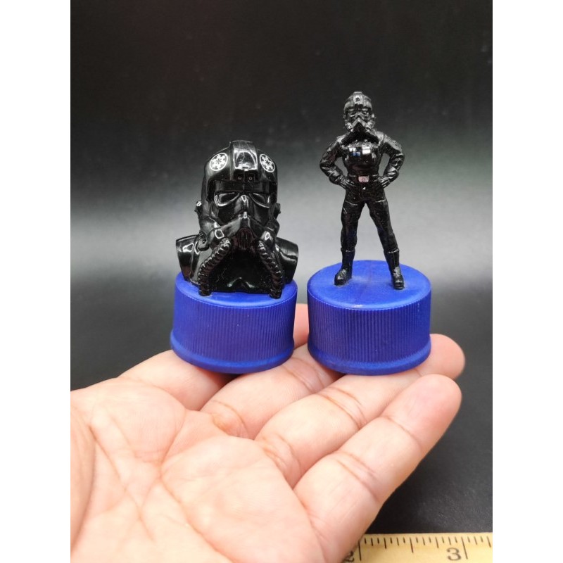 ฝาเป๊ปซี่ ฟิกเกอร์ สตาร์วอร์ ตัวหายาก TIE FIGHTER PILOT Lot of 2 Star