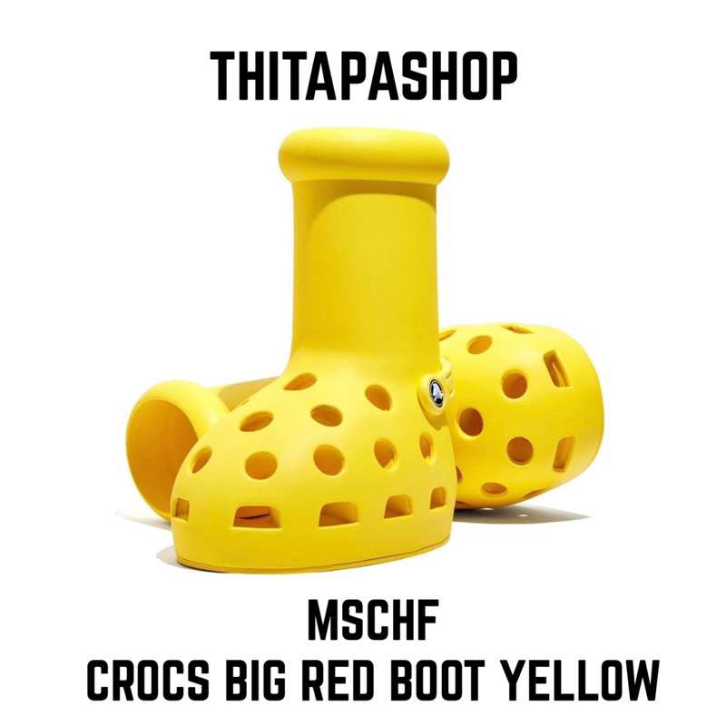 MSCHF X CROCS BIG RED BOOT (YELLOW) 24cm