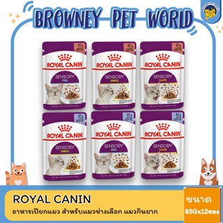 Royal Canin Sensory อาหารเปียกแมว สำหรับแมวช่างเลือก แมวกินยาก มีทั้งแบบเจลลี่ และเกรวี่ 85G