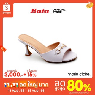 Bata บาจา ยี่ห้อ Marie Claire รองเท้าส้นสูงแบบมีส้นแบบสวม รองเท้าส้นสูงสำหรับผู้หญิง สูง 5 นิ้ว   รุ่น CHALA สีดำ รหัส 7709272