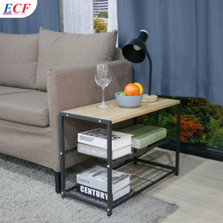 ECF Furniture ชั้นวางรองเท้า3 ชั้น รุ่น ลุช  Loft สีดำ ชั้นวางของ