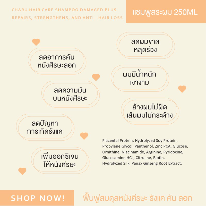 ชารุ-แฮร์-แคร์-แชมพู-ปรับสมดุลหนังศีรษะ-พร้อมฟื้นฟูสภาพผม