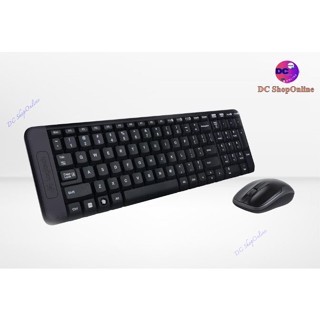 คีย์บอร์ดและเมาส์ไร้สาย KEYBOARD &amp; MOUSE WIRELESS LOGITECH MK220 WIRELESS (BLACK)