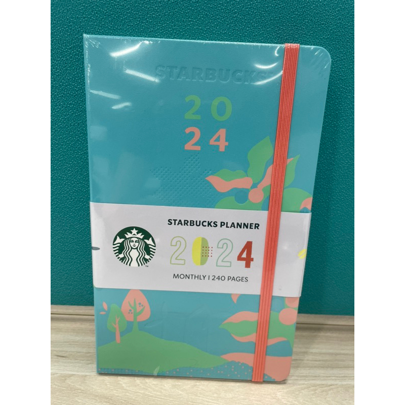 (ของแท้) Starbucks Planner 2024 ใหม่ล่าสุด สีฟ้า Shopee Thailand