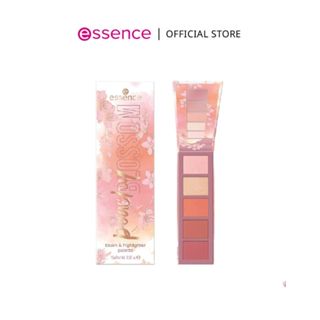 essence เอสเซนส์ peachy BLOSSOM blush &amp; highlighter palette บลัชออน ไฮไลท์ พาเลต พาเลตแต่งหน้า เครื่องสำอาง