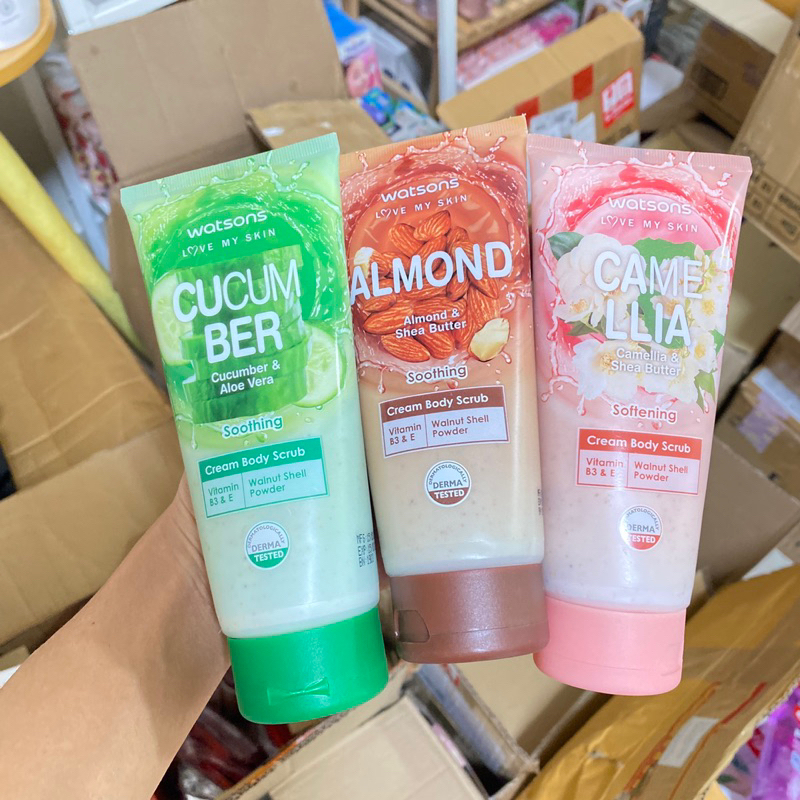 🔥ลดแรง🔥วัตสัน ครีม บอดี้ สครับ Watsons cream body scrub 200 g. Shopee Thailand
