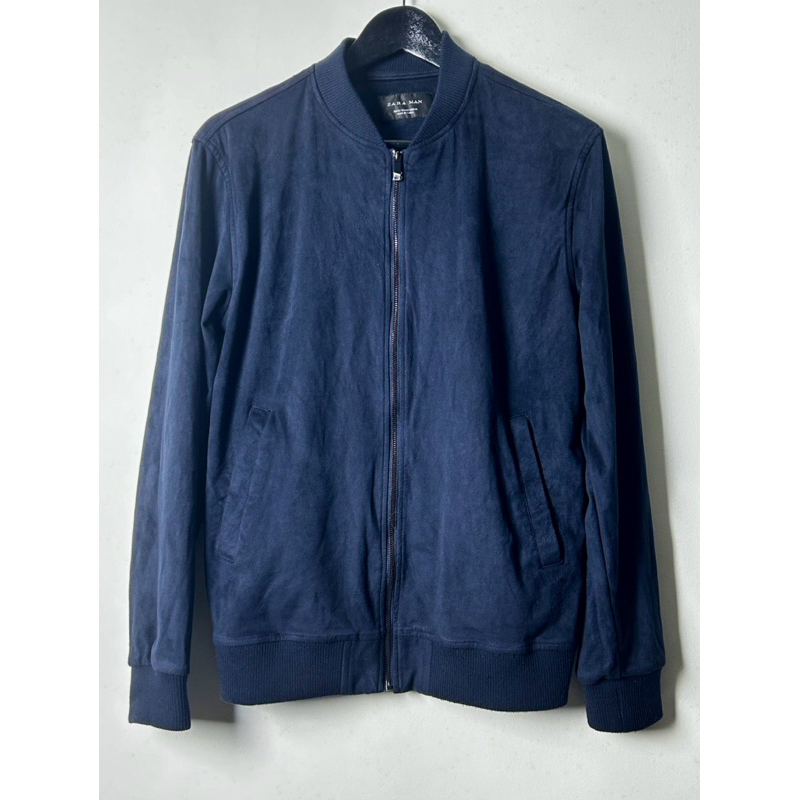 navy bomber jacket zara man Shopee Thailand