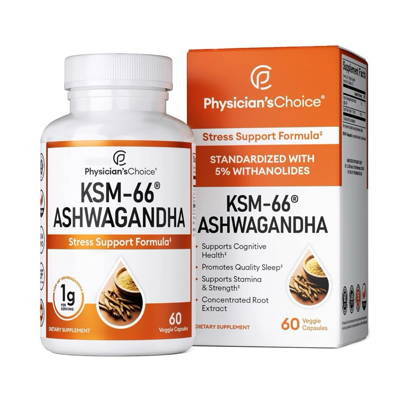 Capsules D'Ashwagandha KSM-66 - 1200mg, Pour Relaxation Et Stress, 30/60/120 Gélules