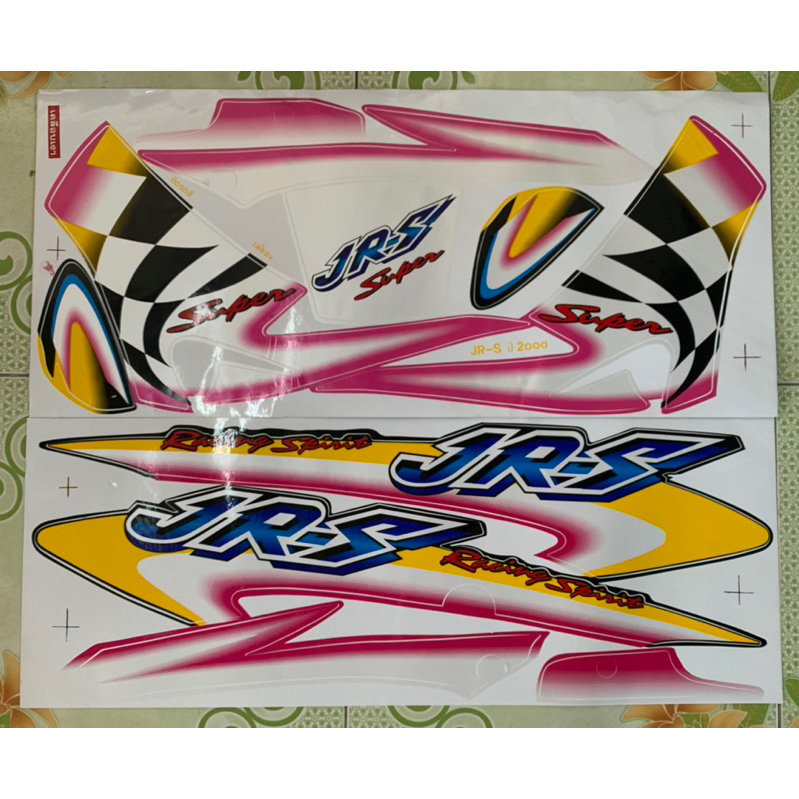 สติ๊กเกอร์ JR-S ปี 2000 ชุดใหญ่ติดทั้งคัน เคลือบเงาแท้ สีสวยติดทน ...
