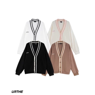 URTHE - เสื้อคาร์ดิแกน Oversize รุ่น V-NECK CARDIGAN