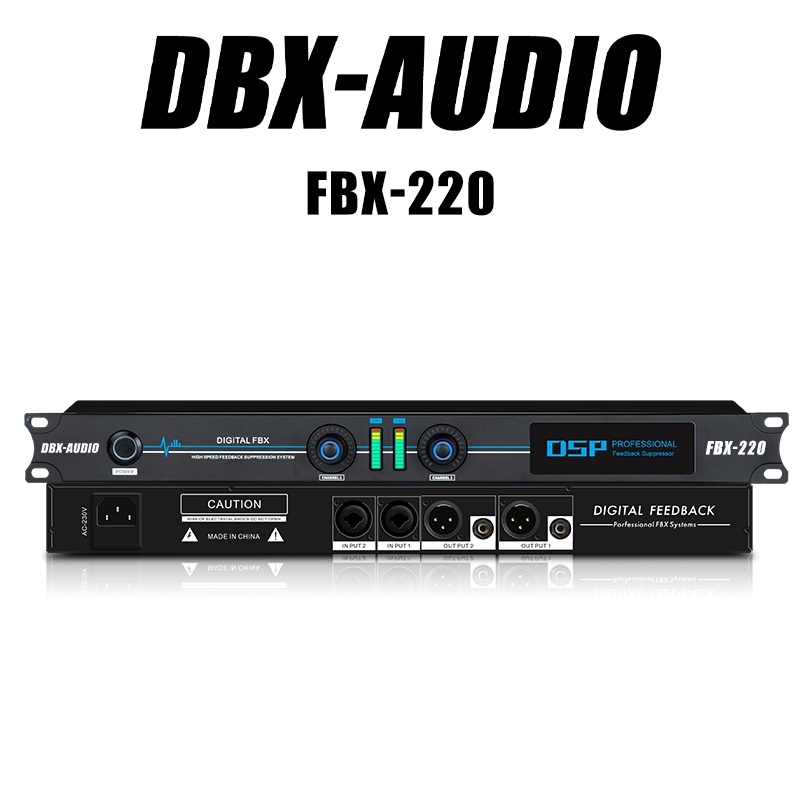 FBX-2420 Professional Feedback Suppressor - Anti-Howling Audio Processor For Sound Systems