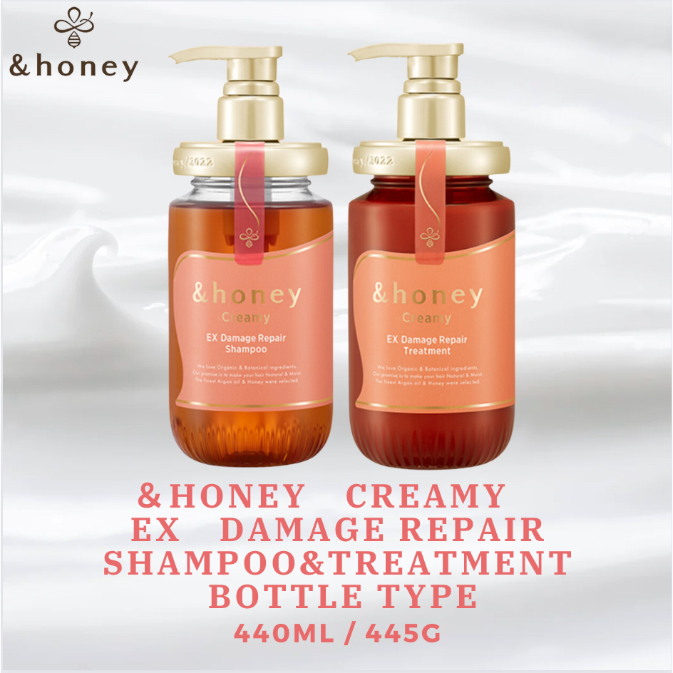 honey] 【Bottle】Creamy EX Damage Repair Shampoo 440ml Treatment 445g [Direct from Japan] Shopee