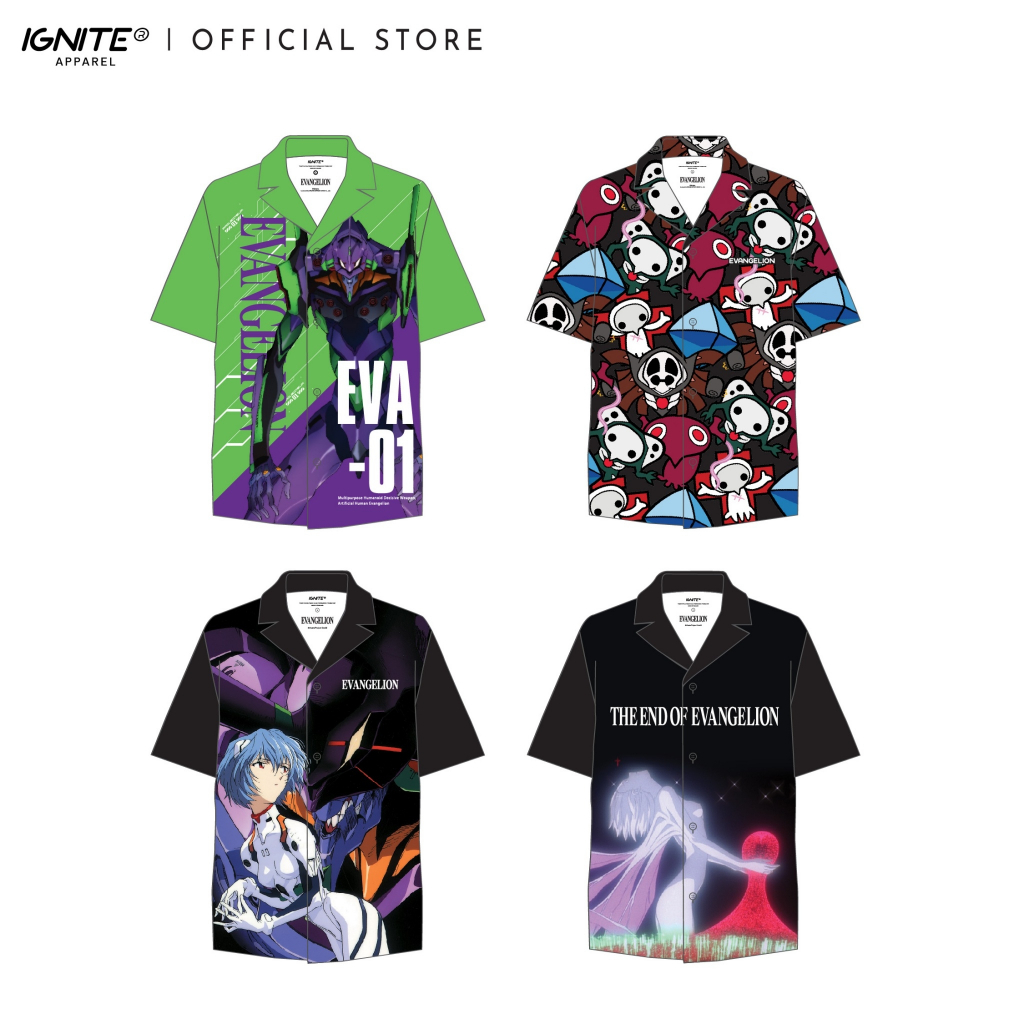[พร้อมส่ง] IGNITE EVANGELION APPAREL เสื้อฮาวายอีวานเกเลียน สินค้า ...