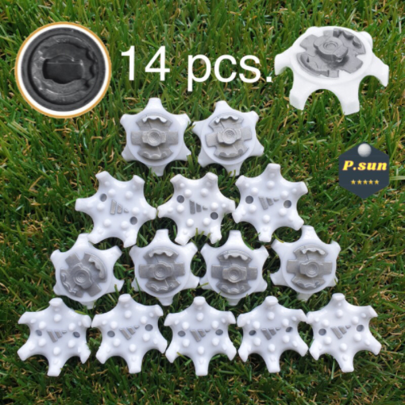 ปุ่มรองเท้ากอล์ฟ 14-18pcs. / ตัวไข Spikes golf cleats Pins performance ...