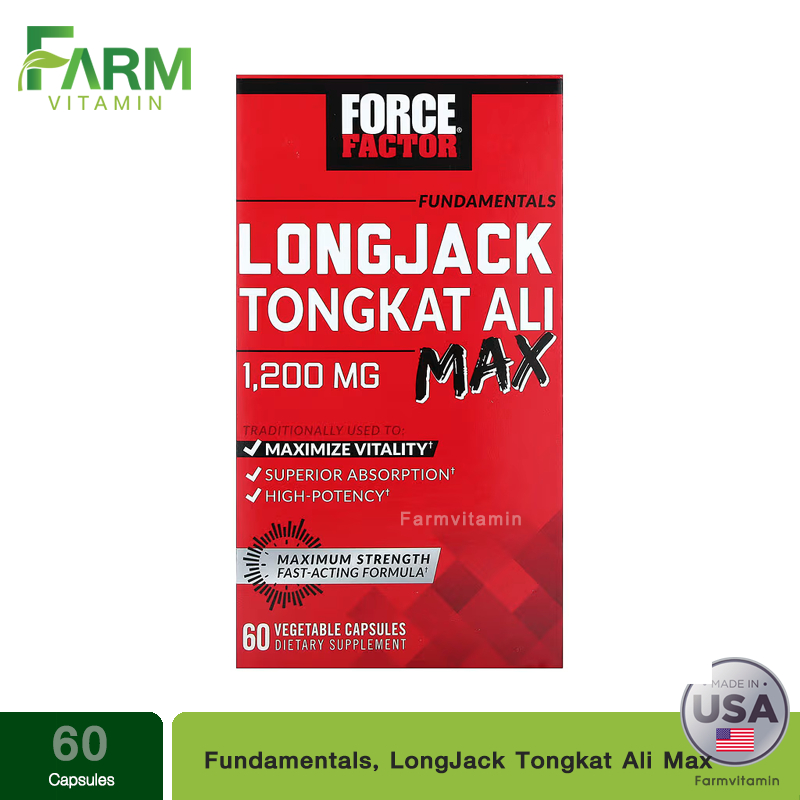 Force Factor, Fundamentals, LongJack Tongkat Ali Max, 1,200 mg, 60
