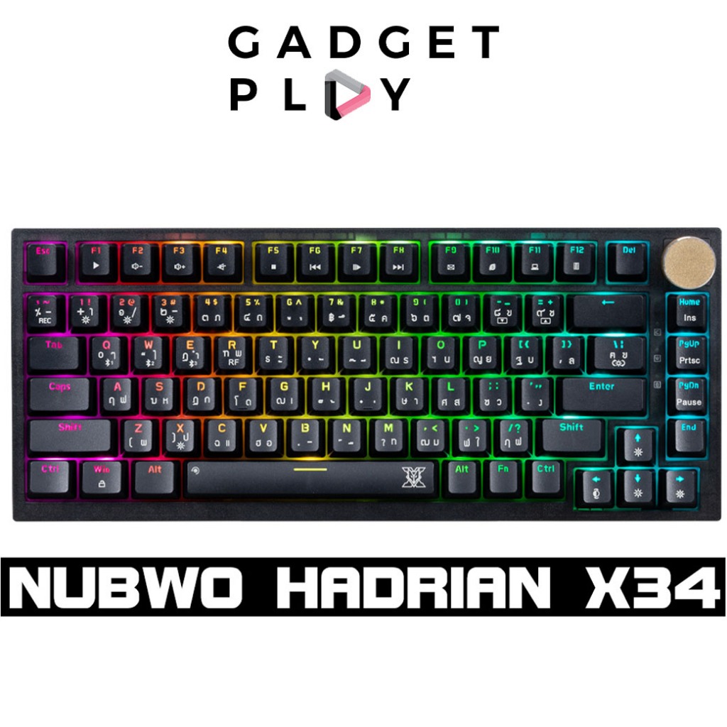 [กรุงเทพฯ ด่วน 1 ชั่วโมง] Nubwo X34 Mechanical BLUE/RED SW Wireless ...