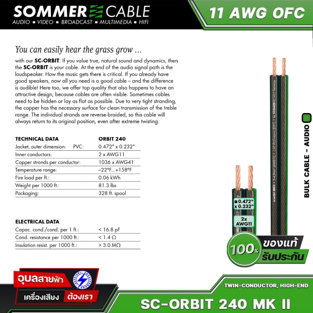 Cavo Altoparlante SC-ORBIT 240 MKII | High End HiFi 2x4mm² OFC - 3 Metri - Foto 6